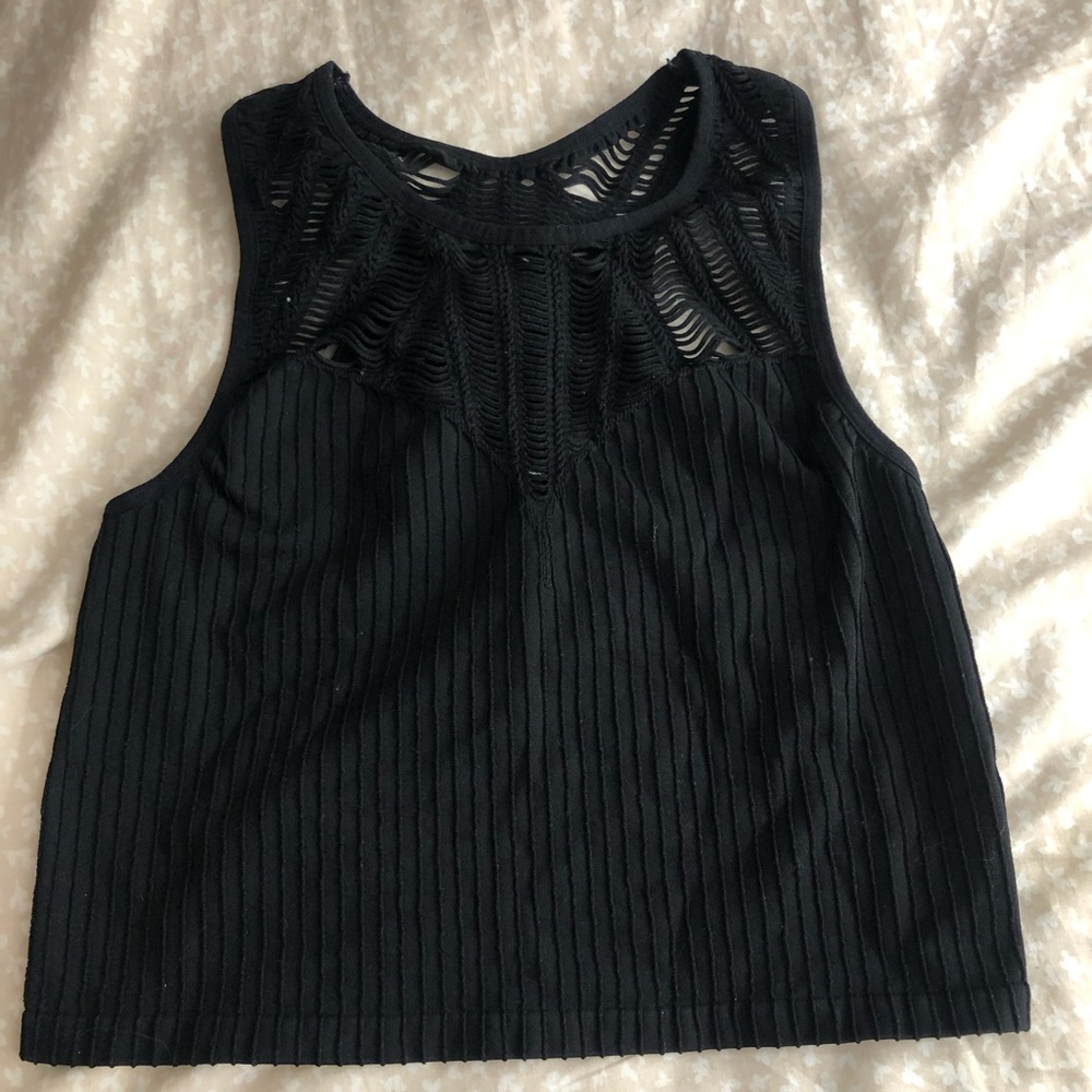 Black crop top
